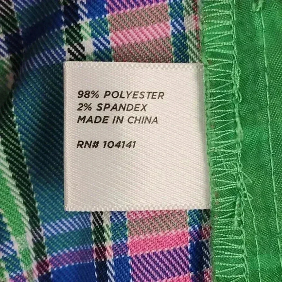 Lady Hagen Women Golf Shorts Size 4 Preppy Plaid Bright Green Pink Blue - Picture 8 of 14